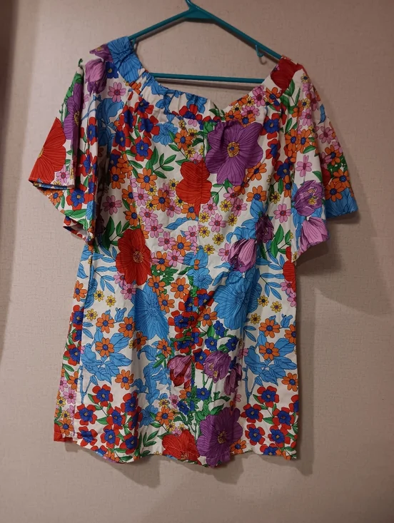 H&M Multicolor Floral Off-Shoulder Blouse - Picture 4 of 5